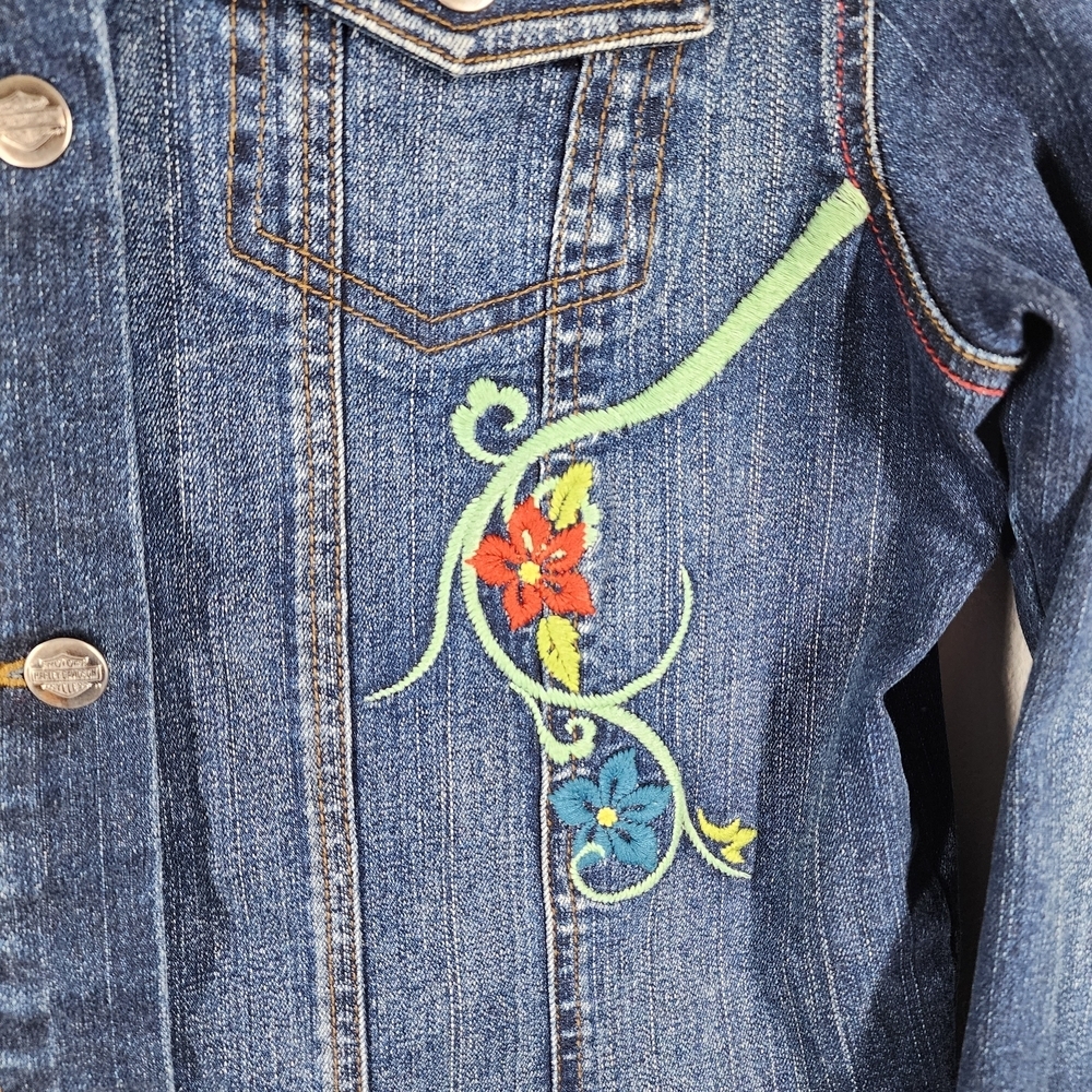 HARLEY-DAVIDSON EMBROIDERED DENIM JACKET - Picture 5 of 7
